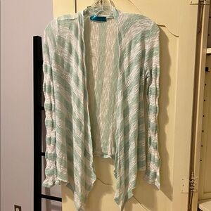 Goldfinch boutique Striped Open-Front Cardigan Sweater